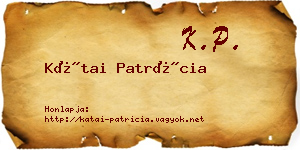 Kátai Patrícia névjegykártya